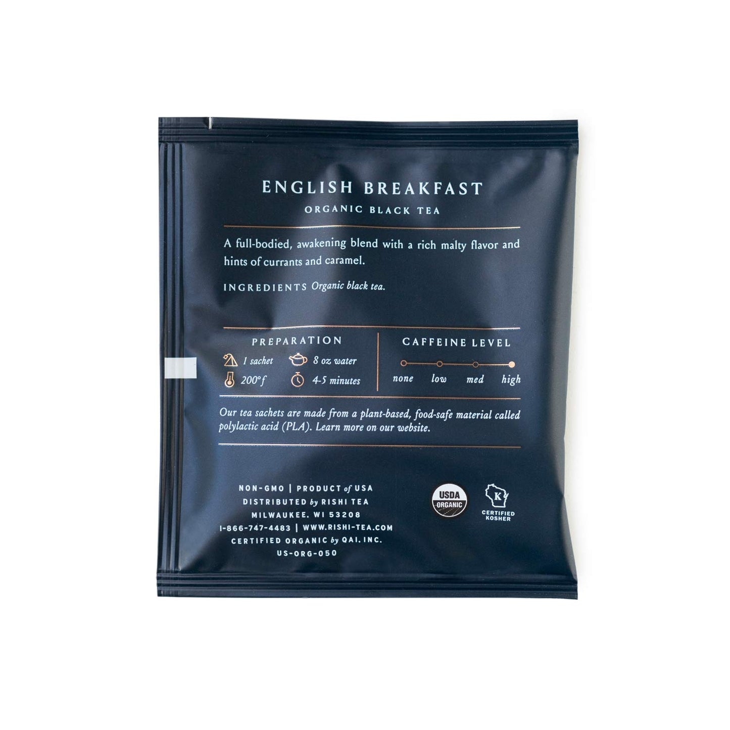 Rishi Tea Earl Grey & English Breakfast Tea - Organic Sachet Tea Bags, Certified Kosher Pure Black Tea Bundle - 50 Count (Pack of 2)