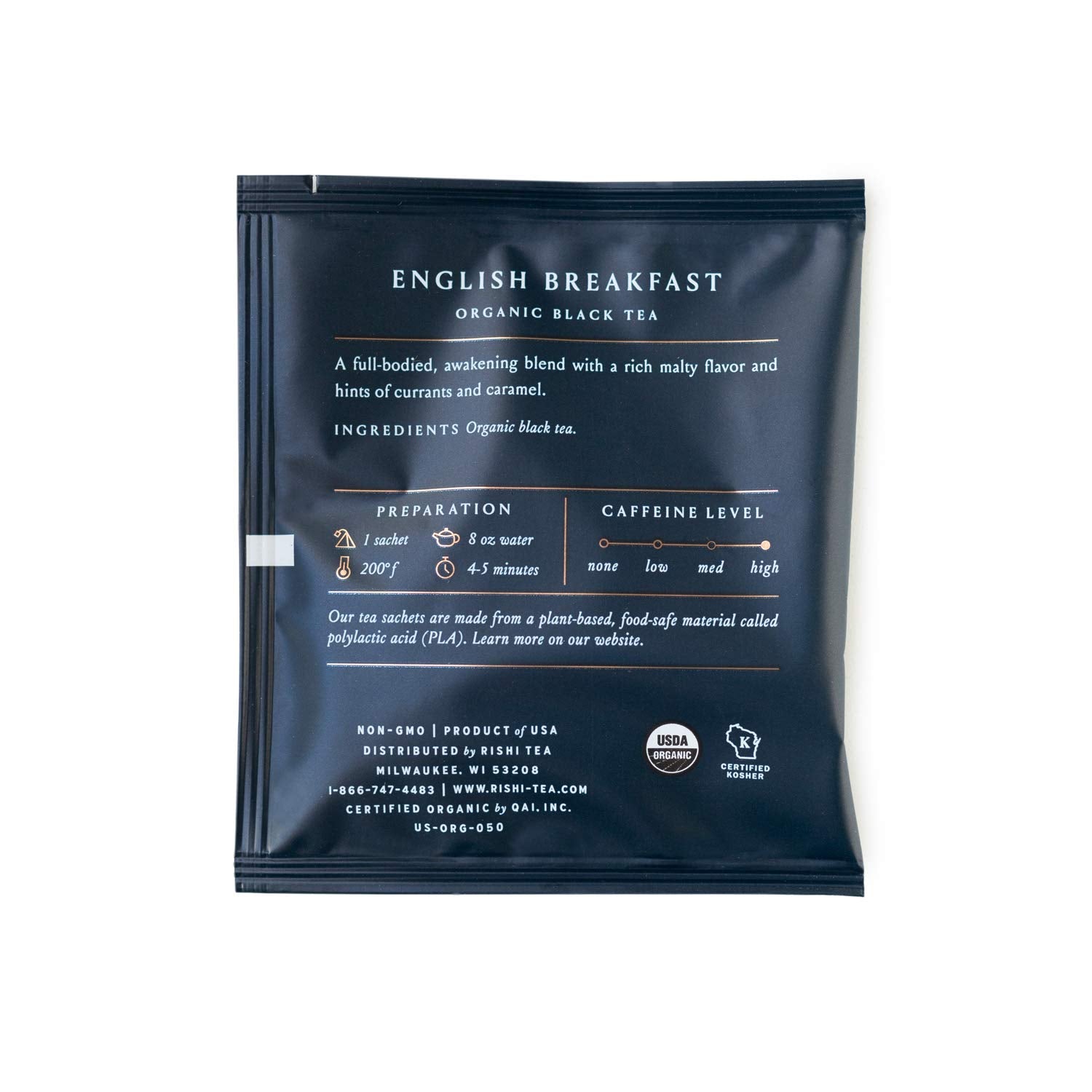 Rishi Tea Earl Grey & English Breakfast Tea - Organic Sachet Tea Bags, Certified Kosher Pure Black Tea Bundle - 50 Count (Pack of 2)