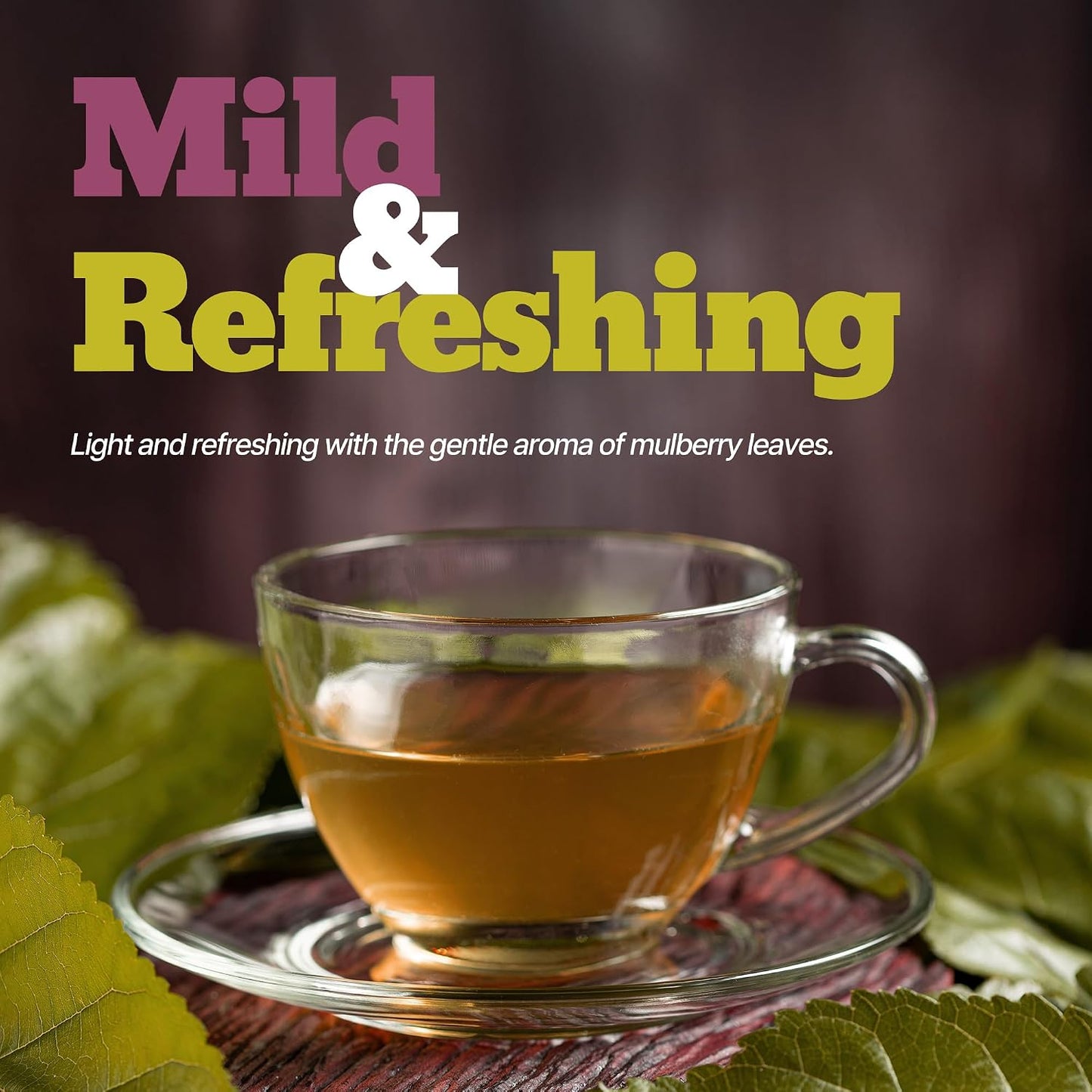 [Nokchawon] Korean Mulberry Leaf Tea Bags - 40 Count Caffeine Free Herbal Infusion - Mild Green Taste for Daily Wellness and Carb Management Support - Traditional Korean Herbal Tea