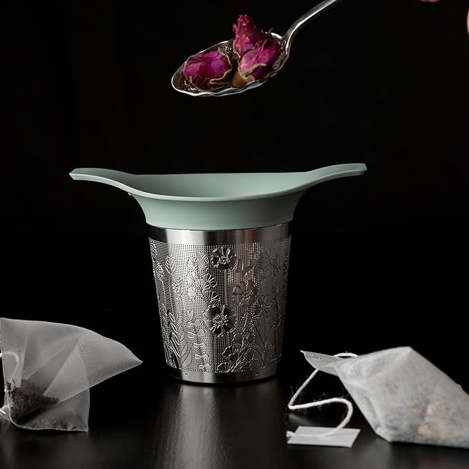 Tea Basket For Loose Tea Loose Leaf Tea Steeper For Loose Leaf Tea Stainless Tea Infuser Fine Mesh Tea Infuser Tea Filter Strainer Tea Diffusers For
