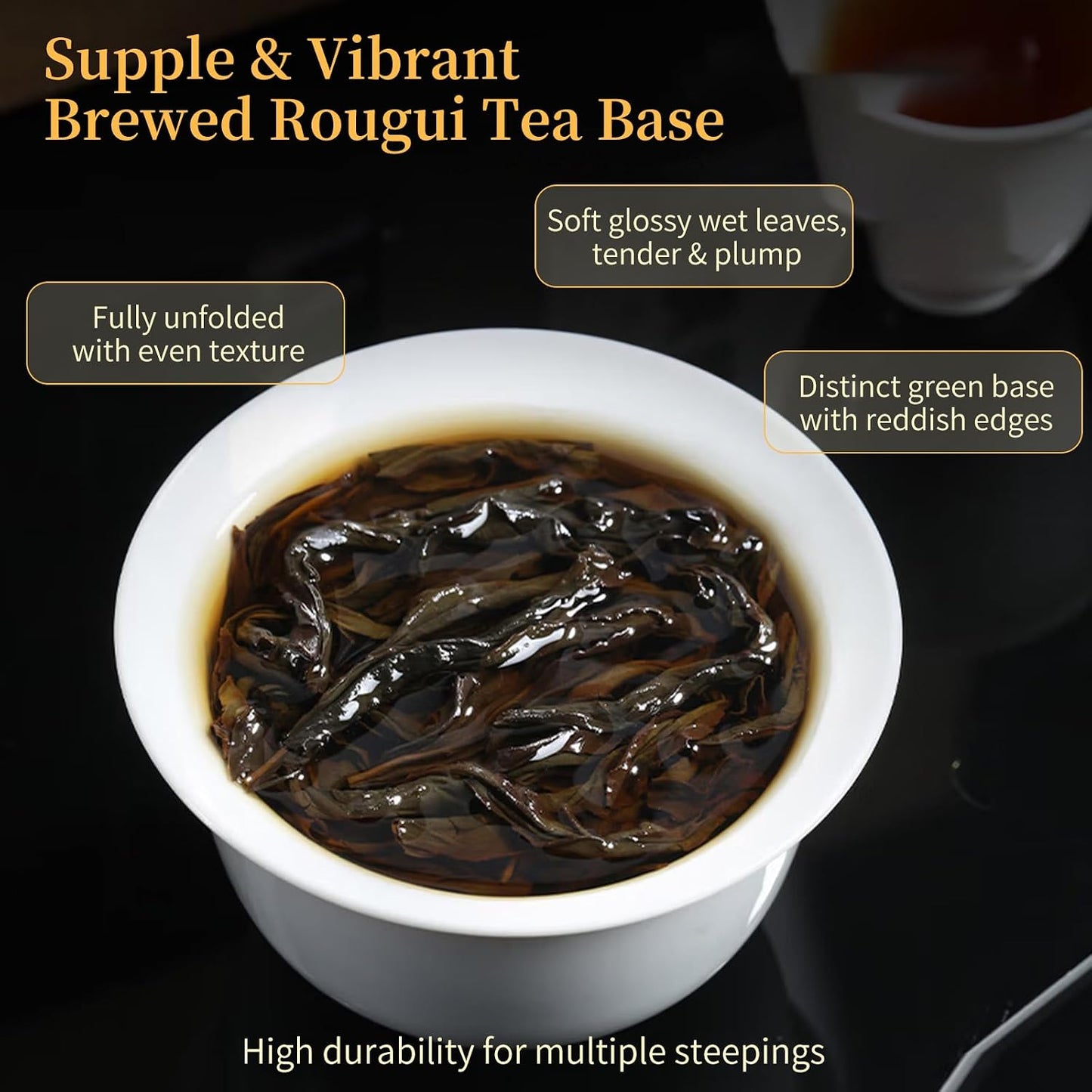 Yuexi Wuyi Mountain Rougui Oolong Tea 4.23oz/120g Authentic Rock Tea 肉桂岩茶 | Deep Roasted Chinese Cliff Tea with Cinnamon Aroma, Dahongpao Wuyi Oolong Tea for Daily Brewing