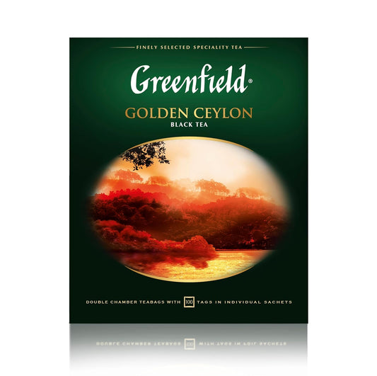 Greenfield Golden Ceylon Black Tea, 100 Tea Bags