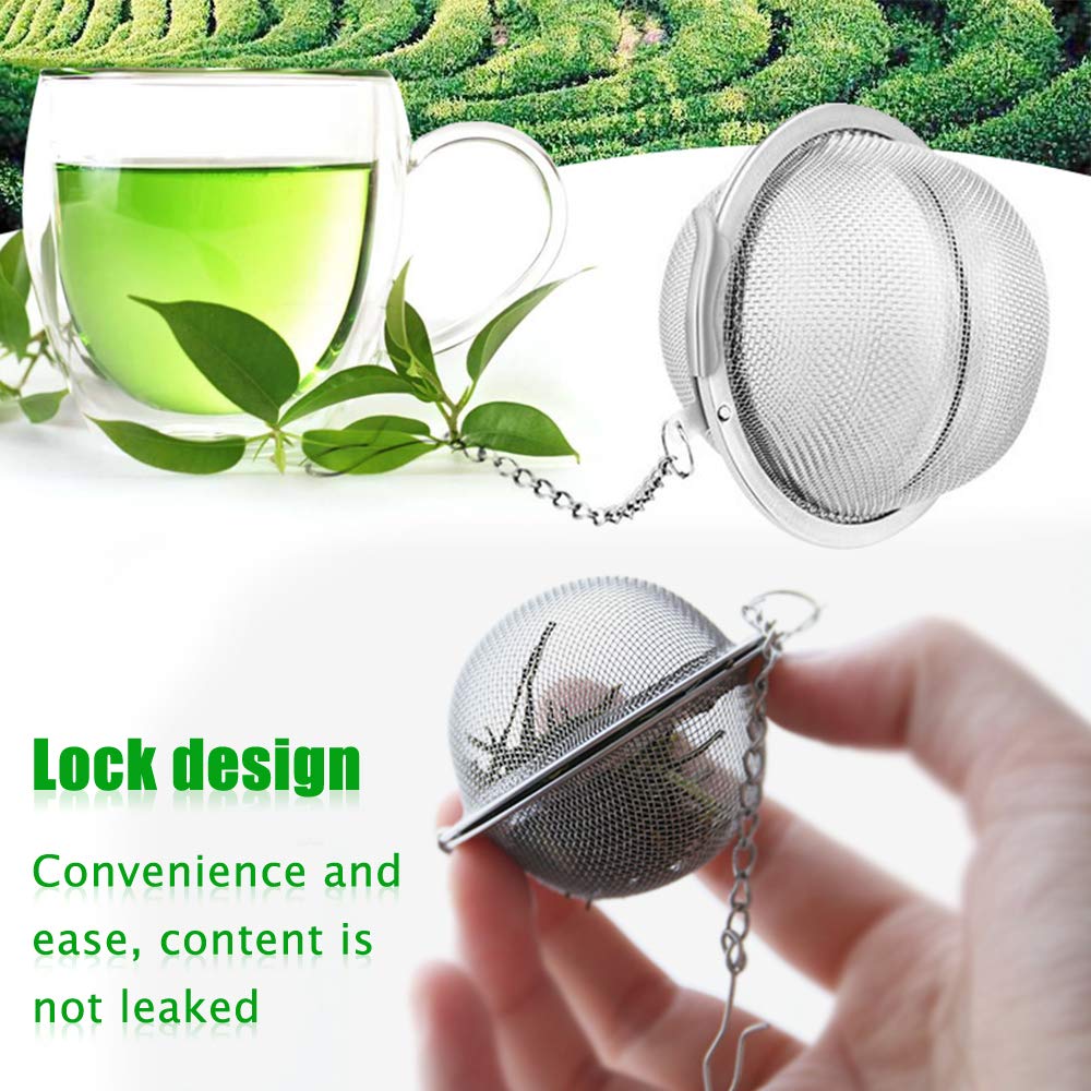 Septo 8Pcs Loose Leaf Tea Steeper, Stainless Steel Tea Ball Infusers for Loose
