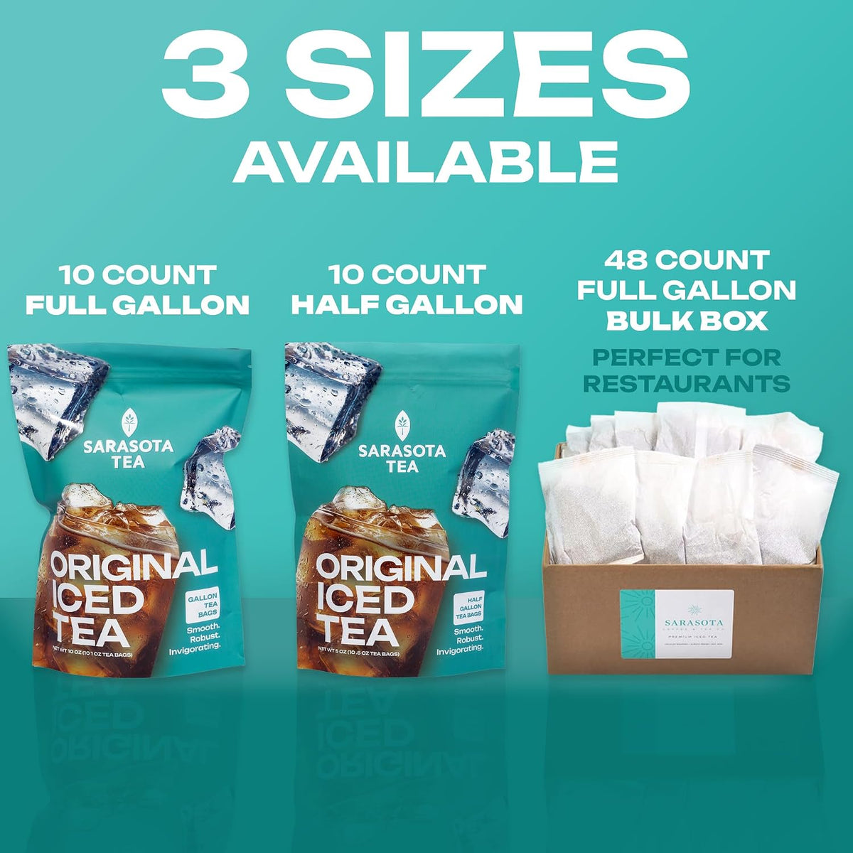 Black Orange Pekoe Iced Tea Bags, 1 Gallon Tea Bags, 48 Count, Bulk Iced Tea Packs, Orange Pekoe Tea for Restaurants, Cafes &amp; Home
