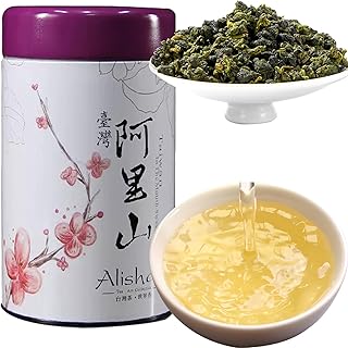 Alishan Oolong Tea Loose Leaf Oolong High Mountain Tea Taiwan Gaoshan Ulong Tea Chinese Fragrant and Sweet 阿里山 台湾茶 阿里山高山乌龙茶 5.3oz/150g