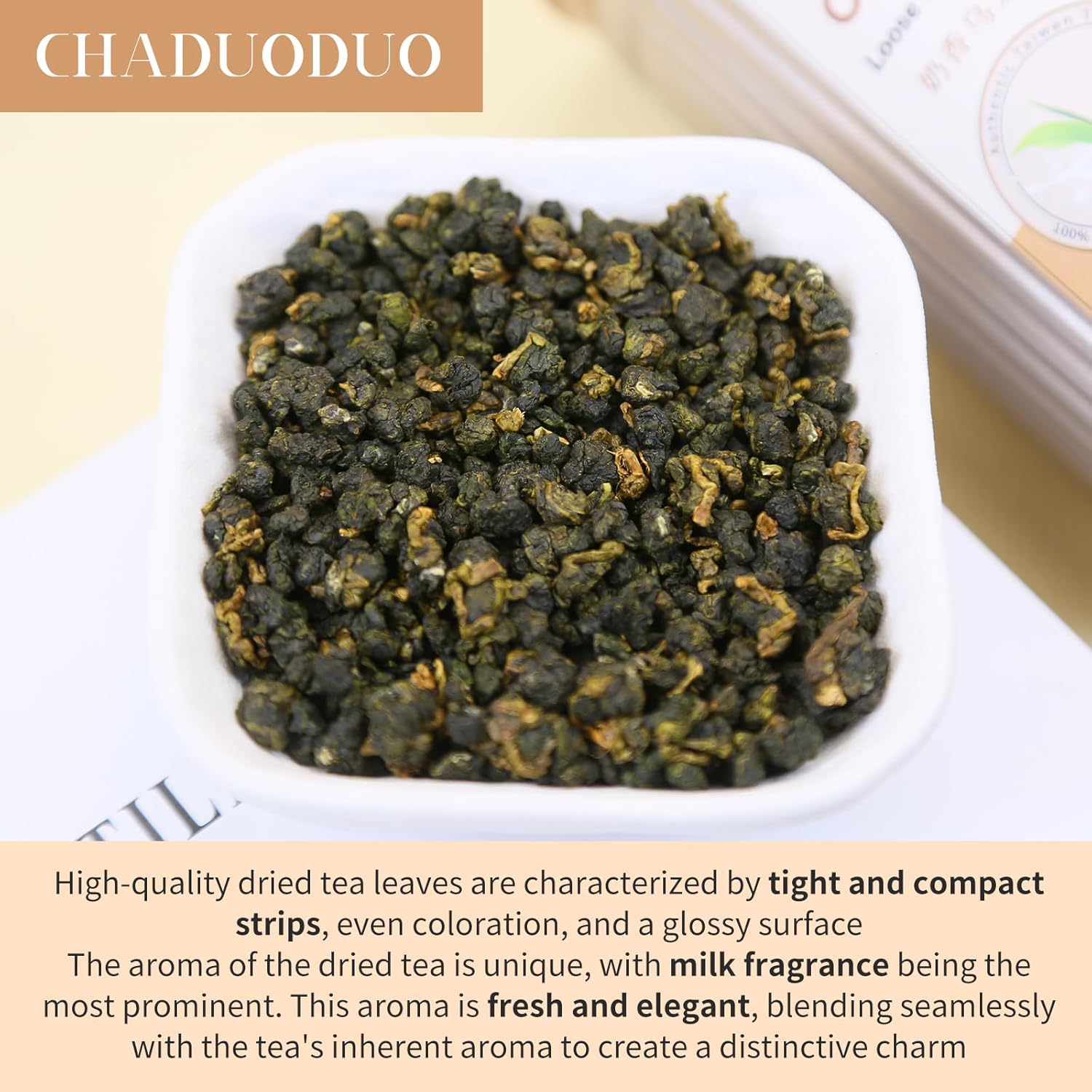 CHADUO Milk Oolong Tea Taiwan Oolong Tea Loose Leaf Premium Taiwan Jin Xuan Tea 5.3oz Tainwan High Mountain Oolong Tea Chinese Tea 奶香乌龙 台湾高山茶 中国茶