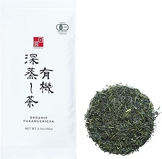 Ocha & Co. Organic Fukamushi Tea - Loose Leaf Japanese Deep Steamed Sencha Green Tea - Intense Taste Tea, 100g/3.5oz.