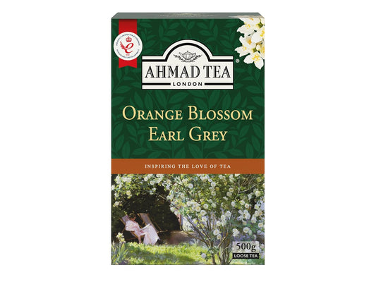 Ahmad Tea, Orange Blossom with Earl Grey Black Loose Leaf, 500g Value Box | Reduced packaging refill for tea tins
