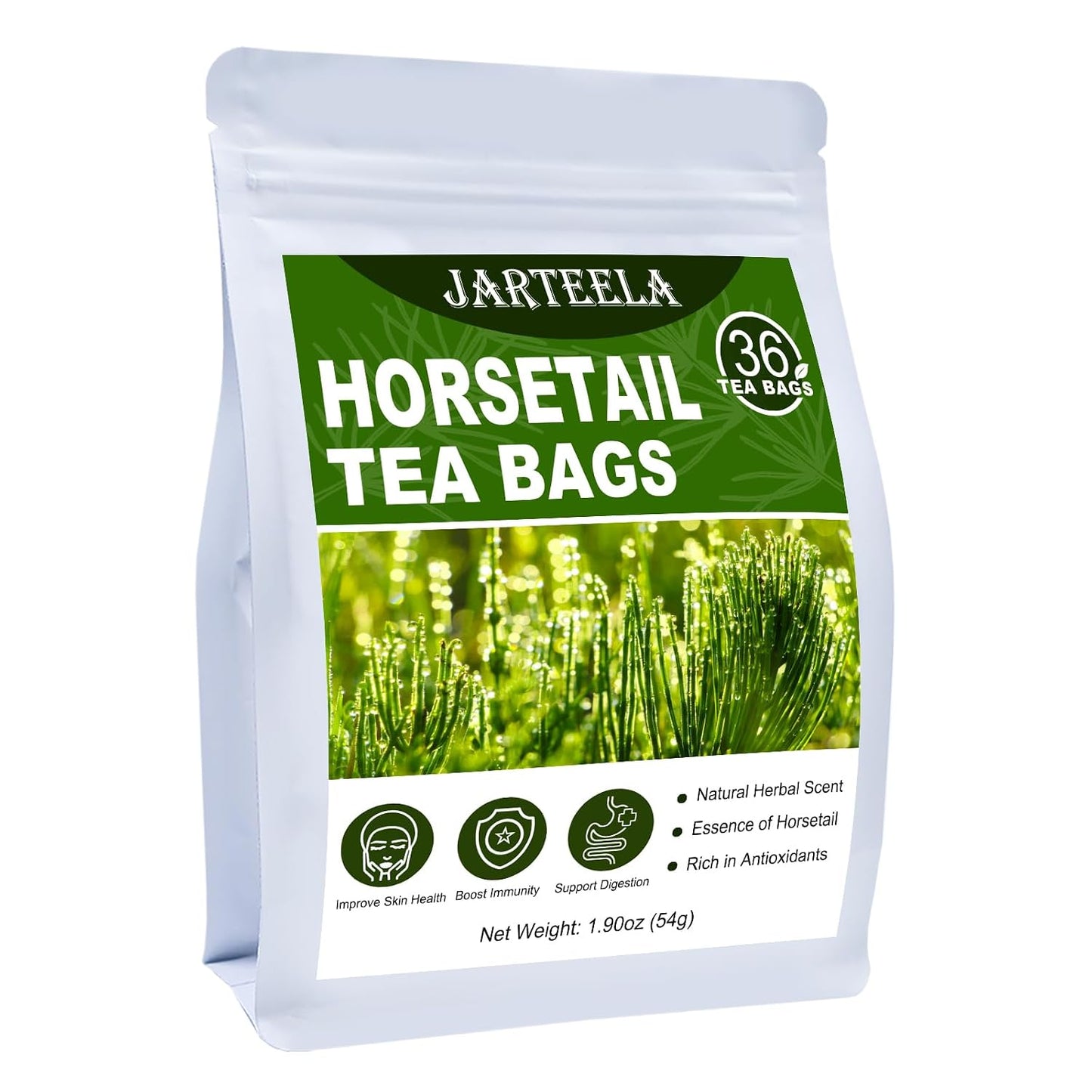 Jarteela - Horsetail Tea Bag, 36 Ct, Dried Horsetail Herbs, Cola De Caballo