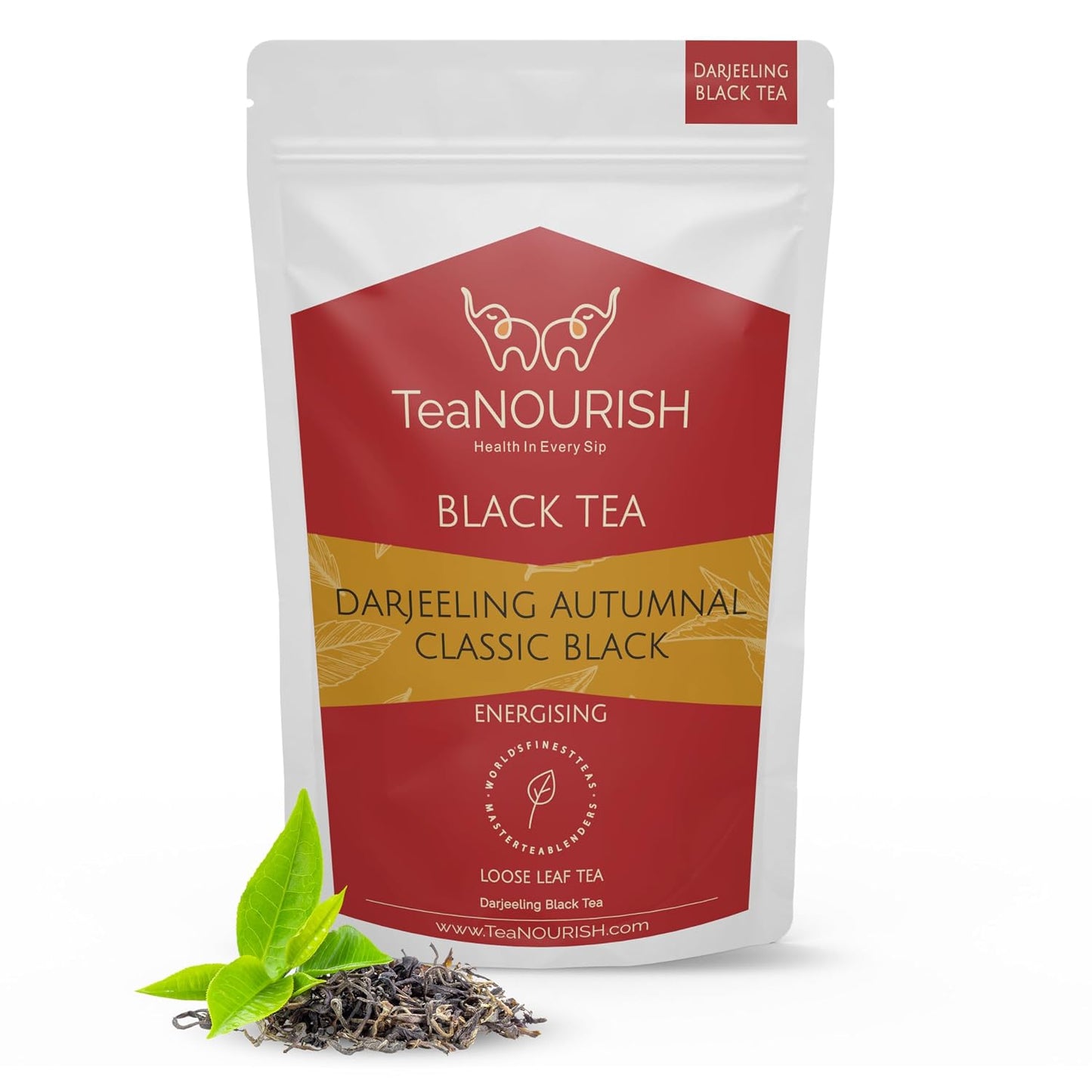 TeaNOURISH Darjeeling Autumnal Classic Black | Autumn Flush Loose Leaf | Strong, Robust Taste &amp; Aroma | Freshly Sourced Direct From Origin | Brew Hot or Iced Tea - 3.53oz/100g