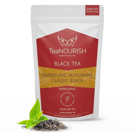 TeaNOURISH Darjeeling Autumnal Classic Black, Autumn Flush Loose Leaf, Strong, Robust Taste & Aroma, Freshly Sourced Direct From Origin