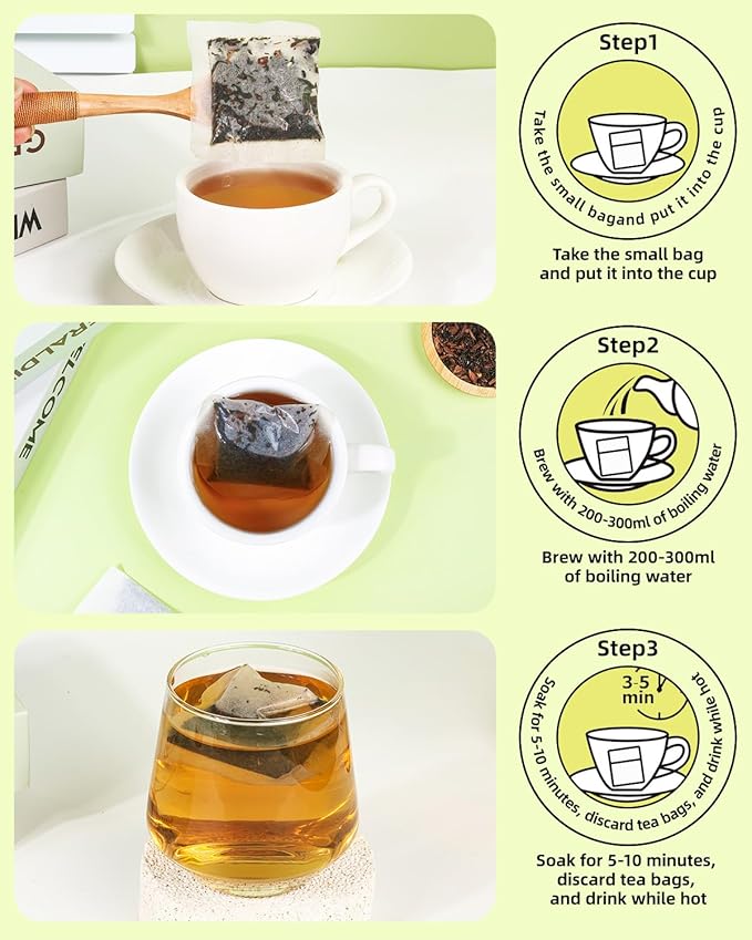 60 Teabags - Dandelion Leaf & Root Tea Bags, Natural Herbal Tea for Liver & Kidney Health, Supports Digestion & Boosts Immune System - Caffeine-Free