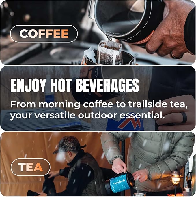 Electric Kettle, Portable Water Boiler for Coffee & Tea, 304 Stainless Steel Mini Tea Kettle, 500W Fast Boiling Water with Auto Shut-Off
