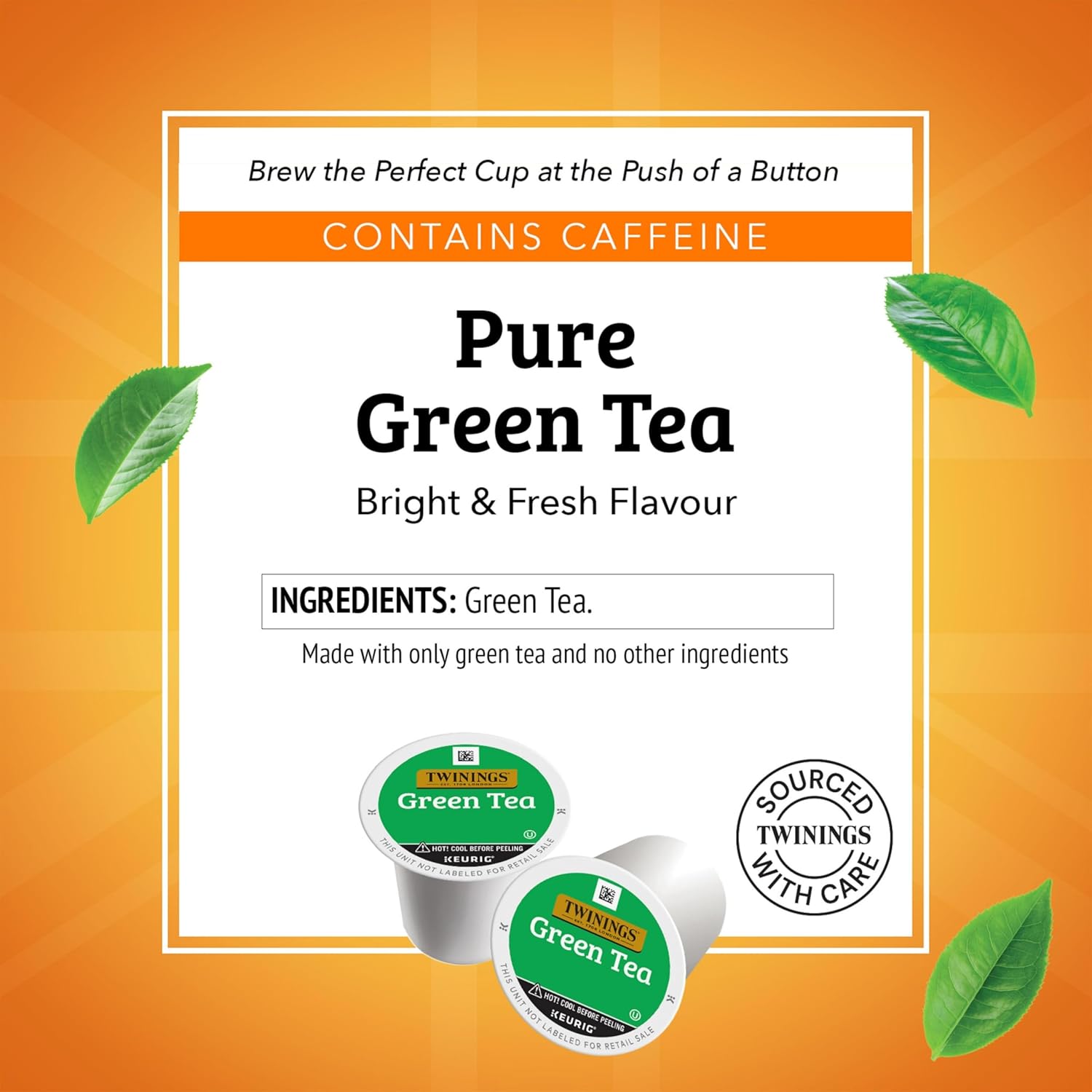 Twinings Green Tea K-Cup Pods for Keurig, 24 Count (Pack of 1), Smooth Flavour, Enticing Aroma, Caffeinated, Enjoy Hot or Iced