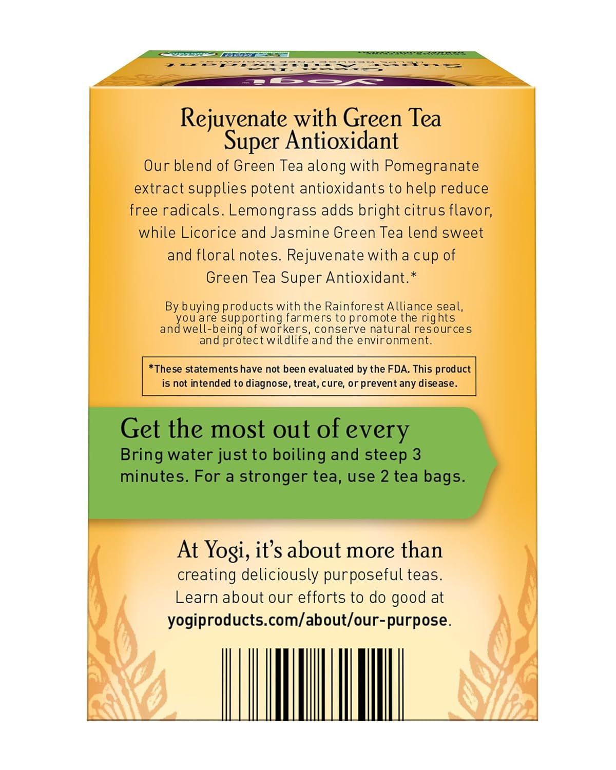 Yogi Tea, Green Tea Super Antioxidant, 16 Count