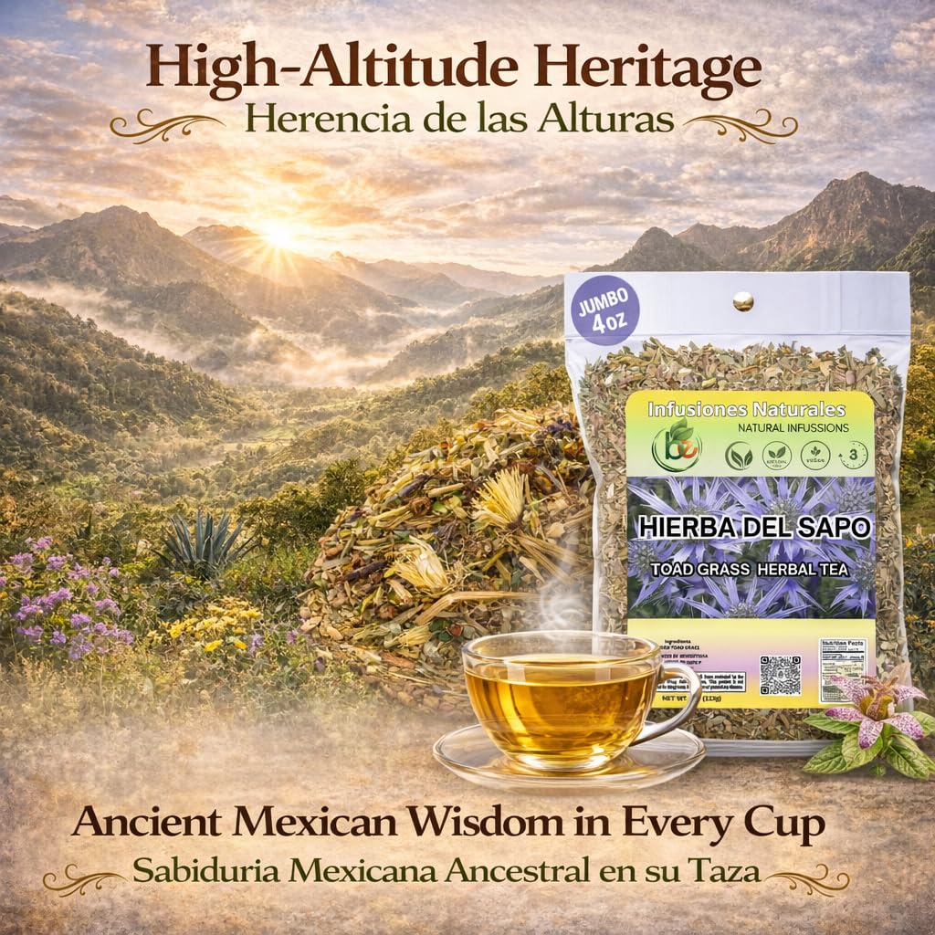 B-Experts Hierba del Sapo Herbal Tea 4 oz (113g) - 100% Natural Mexican Thistle (Eryngium heterophyllum) - Traditional Loose