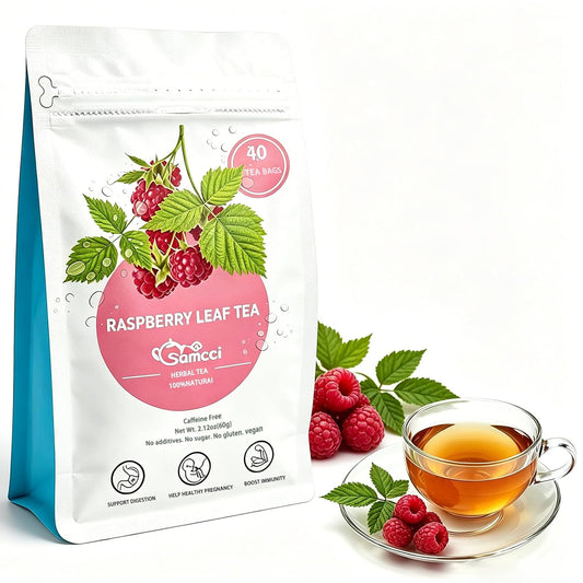 Samcci Raspberry Leaf Tea Bag, 40 Count, Natural Pregnancy Tea
