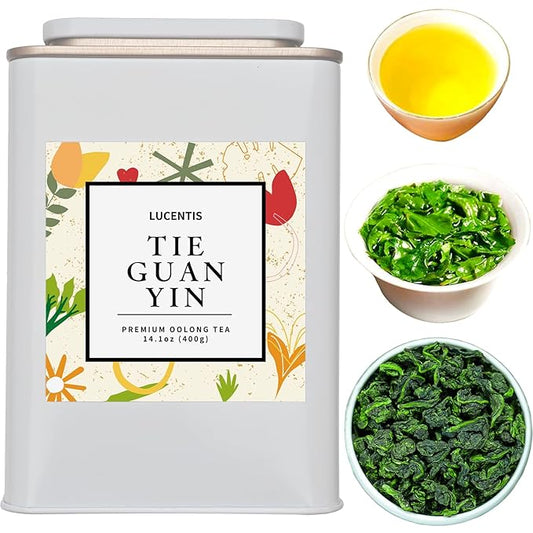 Premium Tie Guan Yin Oolong Tea Loose Leaf (400g) | Iron Goddess of Mercy | Authentic Chinese Loose Leaf Tea from Anxi, Fujian (5A铁观音)