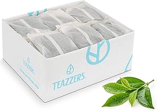 Teazzers Premium All-Natural Green Tea Bags – Great for Foodservice Commercial Ice Tea Brewers | Unsweetened USA-Made Bulk Green Tea for Restaurants, Cafés & Home Brewing (1 Ounce, 96 Count)