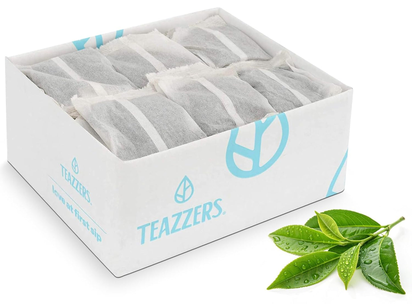 Teazzers Premium All-Natural Green Tea Bags – Great for Foodservice Commercial Ice Tea Brewers | Unsweetened USA-Made Bulk Green Tea for Restaurants, Cafés &amp; Home Brewing (1 Ounce, 96 Count)