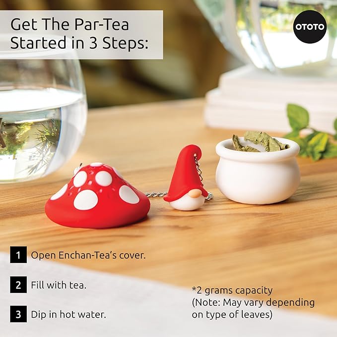 Cute Tea Strainers - Loose Leaf Tea Steeper, Tea Infuser for Loose Leaf Tea, Tea Diffusers, Tea Accessories, Mushroom Gifts, Cute Kitchen Accessories