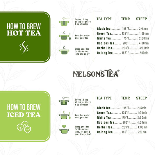 Nelson's Tea Chamomile Honey Vanilla Herbal Loose Leaf Tea, Sample 0.3 oz | Sleep • Relaxation Tea • Caffeine Free • Chamomile • Vanilla • Loose Leaf Tea • Herbal