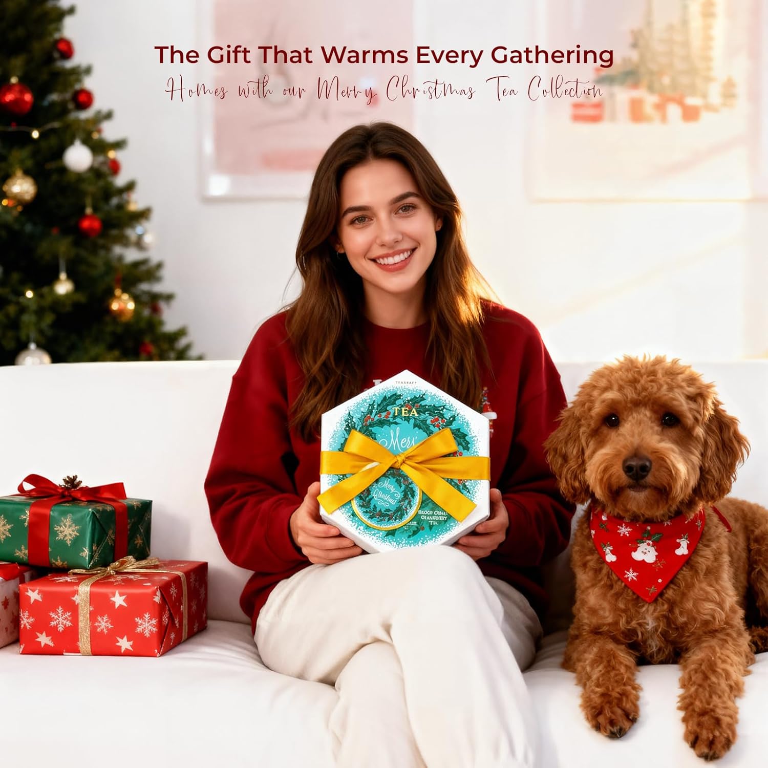 Life Plus Style Gourmet TeaKraft Tea Gift Box 3 Holiday Flavors 75 Tea Bags Gift Set Holiday Tea Collection Tea Sets for Women and Men