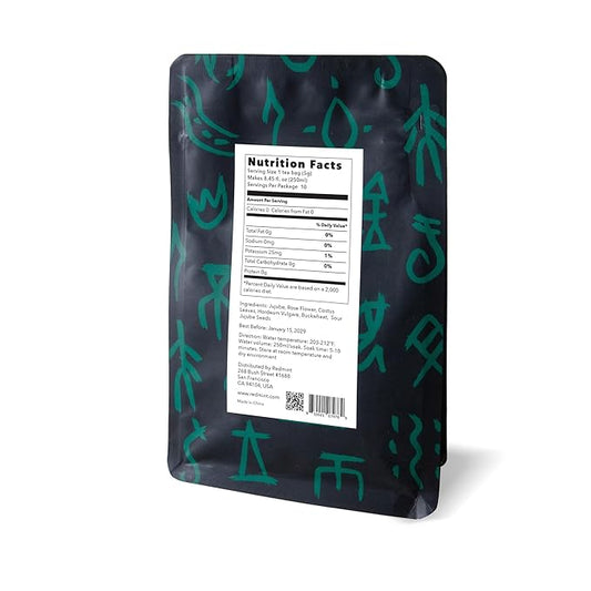 Redmint Absolute Rest Herbal Tea, Natural Sleep Tea Bag for Relaxation and Sleep Support, Rooted in TCM Ingredients with Jujube Date, Barley and Rose