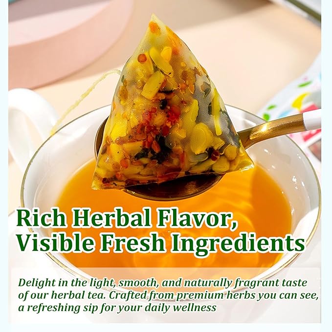 Chicory and Gardenia Tea, Nine Organic Herbal Ingredients, Sugar & Caffeine Free Chinese Herbal Tea with Chicory, Gardenia