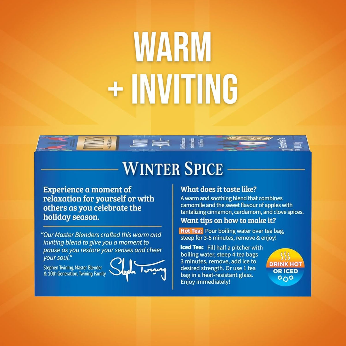 Twinings Winter Spice Herbal Tea 2-Pack, 20 Count Ea