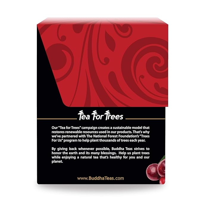 Buddha Teas Organic Wild Cherry Bark Tea - OU Kosher, USDA Organic, Ccof, 18 Bleach-Free Tea Bags
