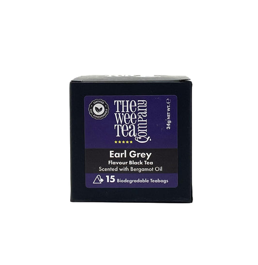 The Wee Tea Company Earl Grey Flavor Black Tea - Imported From Scotland 15 Biodegradable Teabags, Premium Hand-Blended