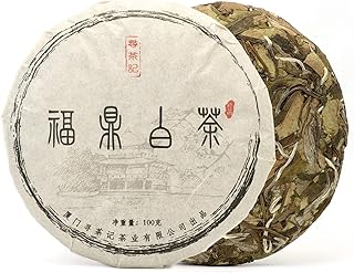 Teavivre Fuding Shou Mei White Tea Cake Fujian Baicha Chinese White Tea - 100g / 3.5oz