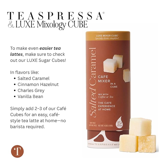 Teaspressa Organic Earl Grey Tea - Brews Like Espresso - Bold, Rich, Full-Bodied - Make Tea Lattes At Home - Naturally Caffeinated - Vegan & Gluten-Free - Makes 30 Cups - Barista Quality - Great Gift Idea
