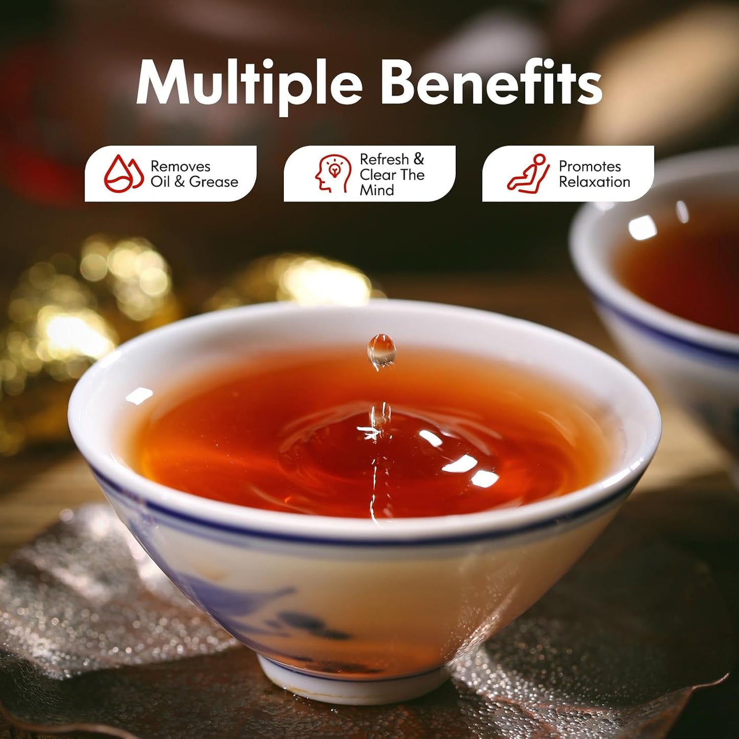 YUANSHENG Pu erh Tea Organic Loose Leaf, Chinese Yunnan Aged Fermented Black Tea, USDA Organic Ripe Puerh Tea, Rich Antioxidants, Deep Earthy Flavor, Digestive Health &amp; Wellness Tea, 7.76 Oz