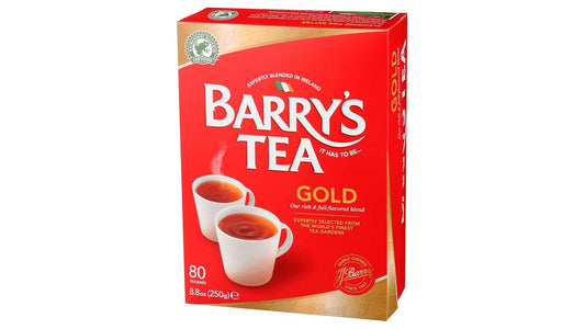 Barry's Tea 80ct Black Tea | Gold Blend | Imported Irish Tea | 1 Pack | Family Owned &amp; Operated | Recyclable Packaging | Compostable Tea Bags | Vegan | Gluten Free | Sugar Free | Dairy Free