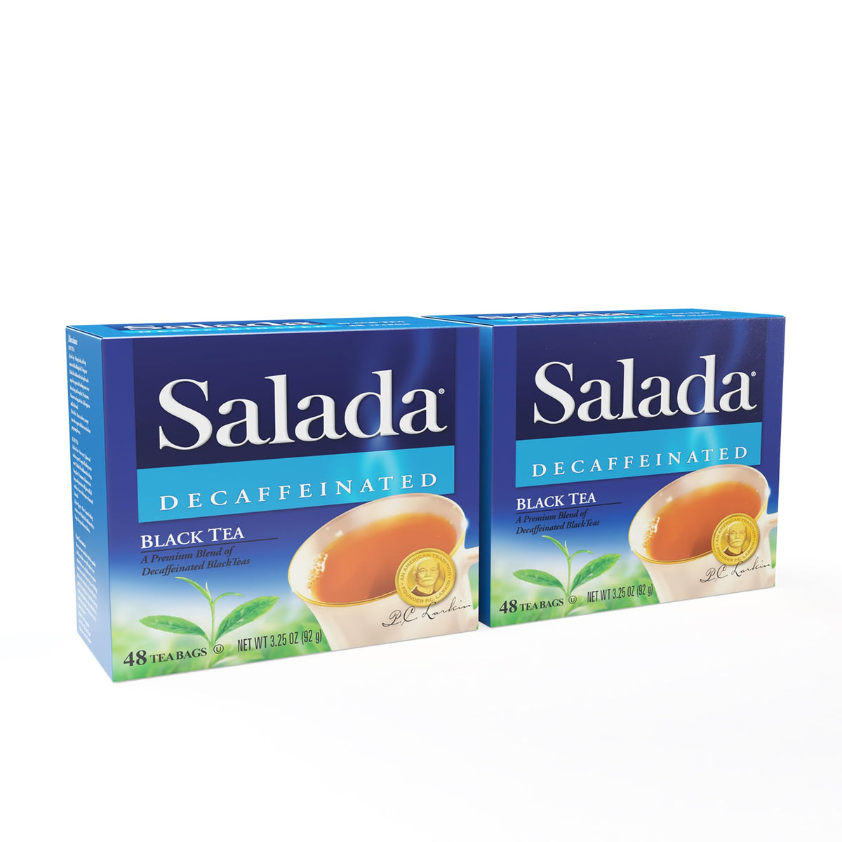 Salada Decaffeinated Black Tea Blended Strong Black Tea with 48 Tea Bags Per Box (Pack of 2) Contains Caffeine Brew Hot