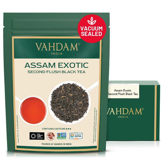VAHDAM Assam Gold (3.53oz|50+ Cups)Fresh Harvest Black Tea with Golden Tips
