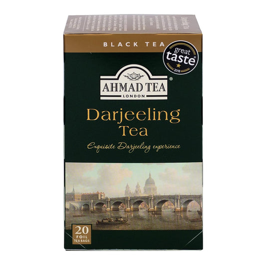 Ahmad Tea Black Tea, Darjeeling Teabags, 20 ct - Caffeinated & Sugar-Free