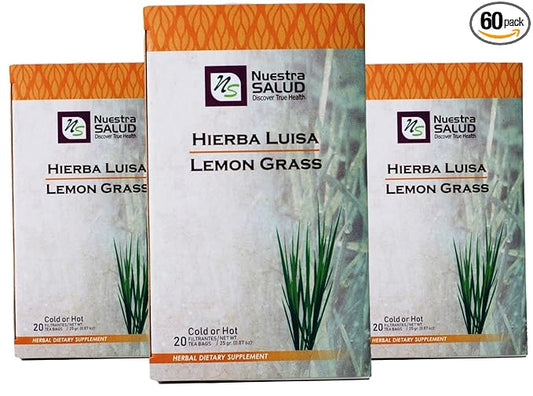Lemongrass Filter Tea Hierba Luisa Value Pack (60 tea bags)