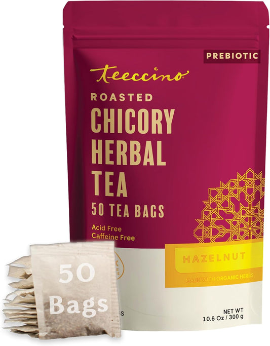 Teeccino Hazelnut Roasted Herbal Tea - Caffeine Free