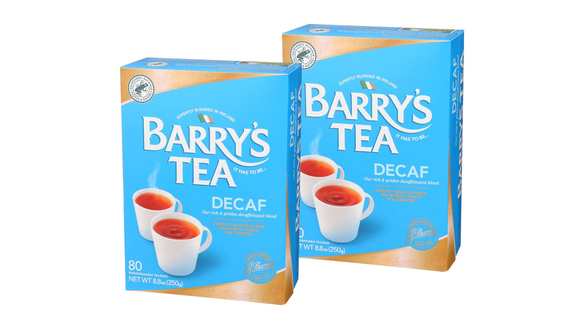 Barry's Tea 80ct Black Tea | Decaf | Imported Irish Tea | 2 Pack