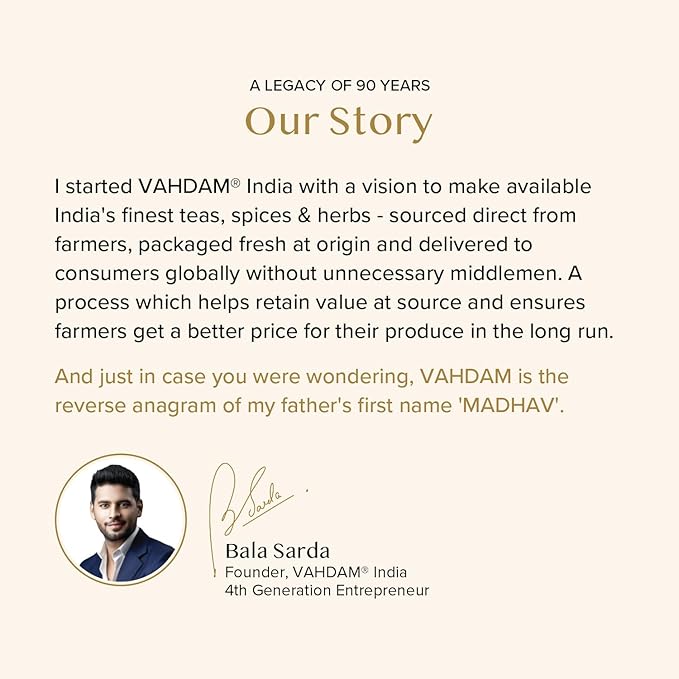 VAHDAM, Turmeric Ginger Herbal Tea Bags (30 Pyramid Tea Bags) Caffeine Free, Non GMO, Gluten Free | 100% Pure Herbal Blend - Savory & Spicy | Individually Wrapped Pyramid Tea Bags | Direct from Source