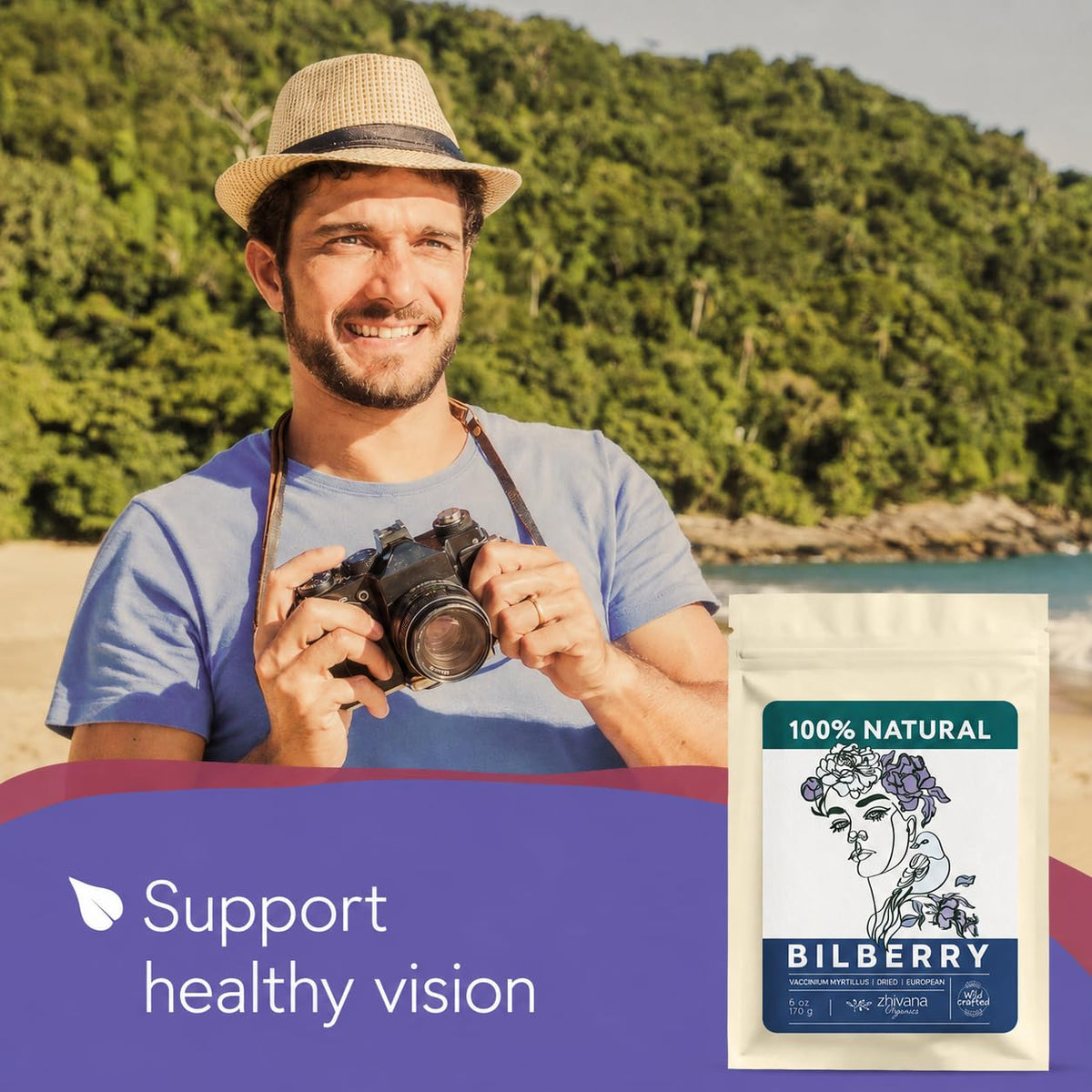 Wild Bilberry Fruit 4 oz. - Bilberry Tea - Antioxidant Support