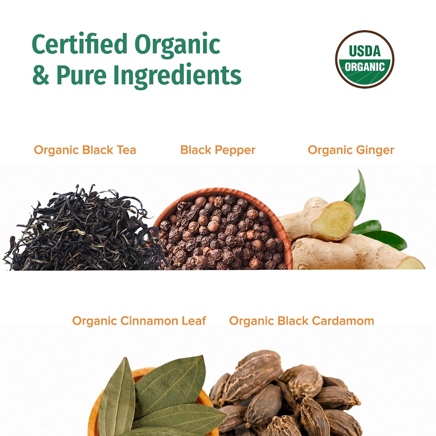 NEPAL TEA Organic Chai Tea Loose Leaf - Certified Organic Black Tea with Ginger, Cinnamon &amp; Cardamom - Single Origin from a Family Farm in the Himalayas (Nepali Breakfast) - 3.5 Oz (100g)