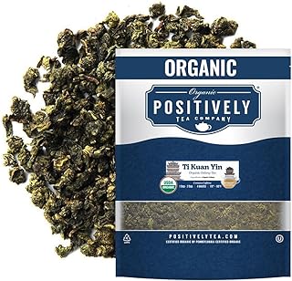 Organic Positively Tea Company, Ti Kuan Yin Oolong Tea, Loose Leaf, 16 Ounce