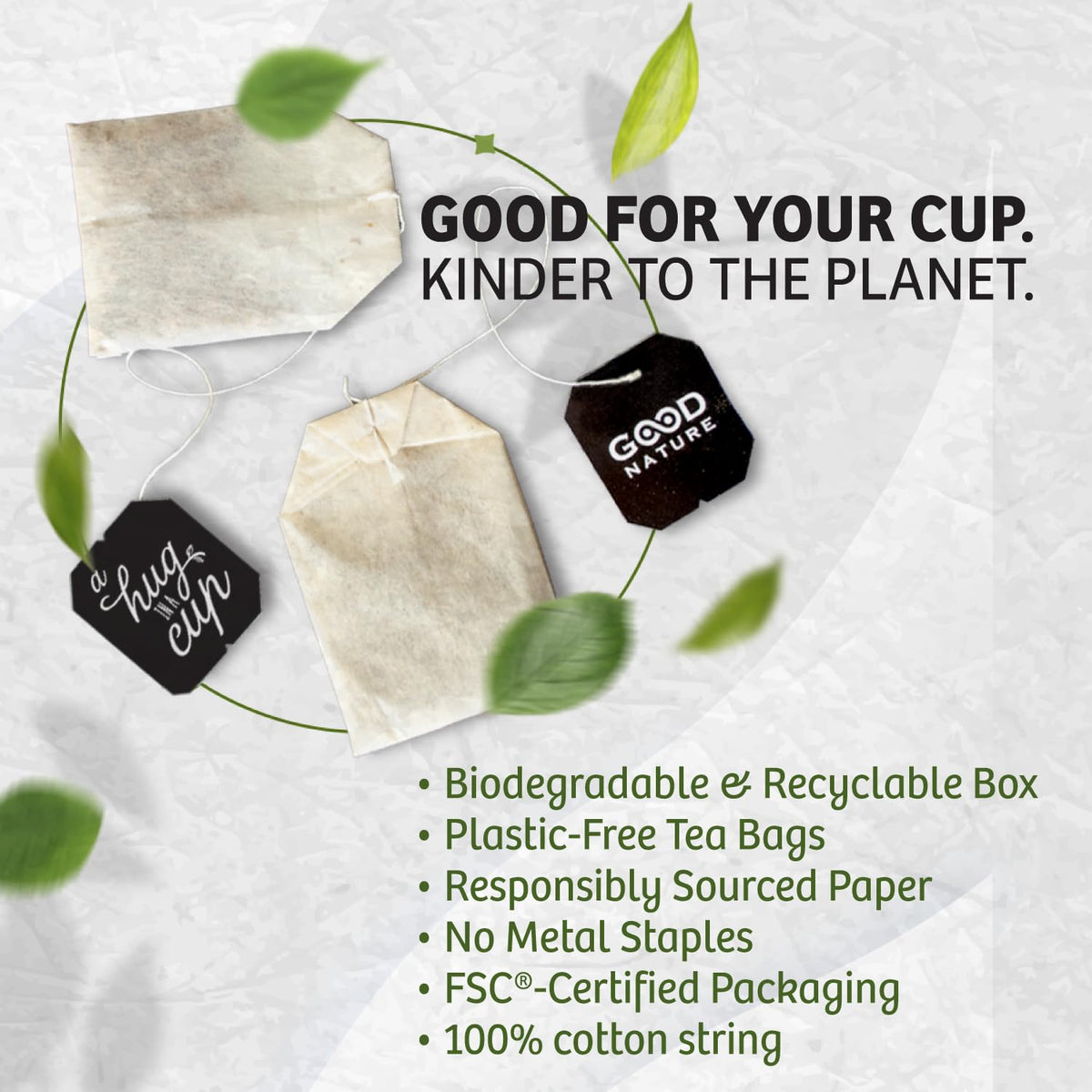 Good Nature Organic Nettle Herbal Tea, 20 Bags, Caffeine-free, 30 g