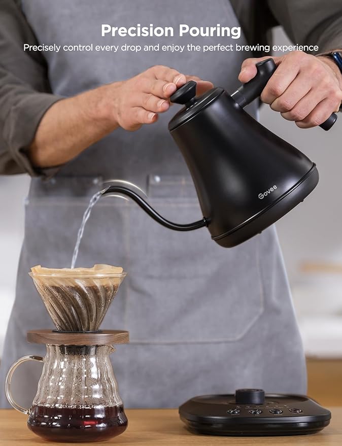 Govee Smart Electric Kettle, WiFi Variable Temperature Gooseneck Pour Over Kettle and Tea Kettle, Alexa Control, 1200W Quick Heating