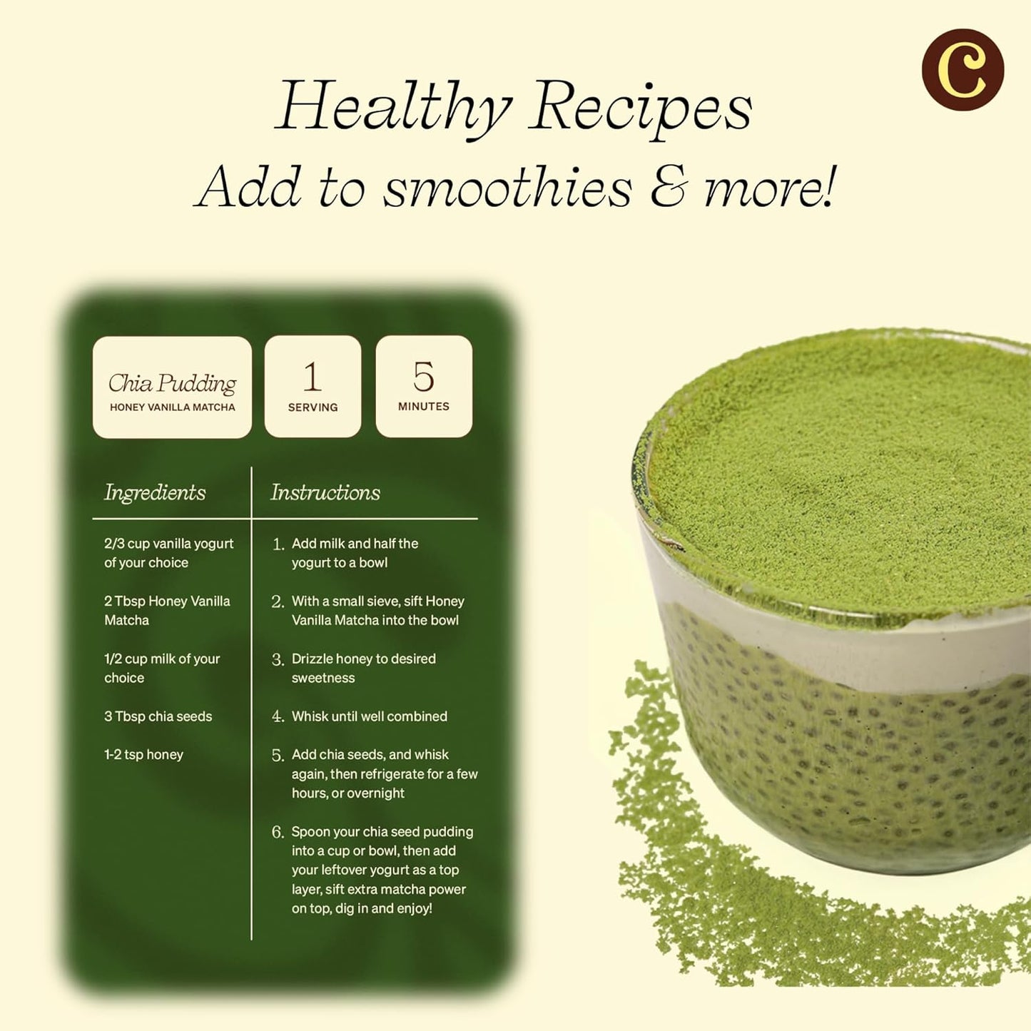 Clevr Pistachio Matcha SuperLatte, Organic Ceremonial Grade, Instant Superfood Powder Blend with Lions Mane, Reishi Mushroom, Coconut Cream, Ashwagandha, Serve Hot or Iced (14 Lattes)