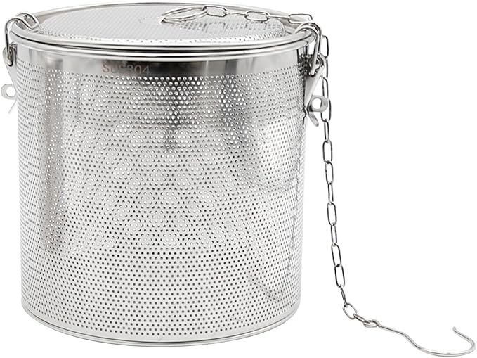 7inch Stainless Steel Seasoning Strainer Tea Ball Filter Soup Seasonings Seperation Basket Mesh Stewpot Basket Tea Infuser Tea Sieve for Home, Restaurant, Kitchen, Dining